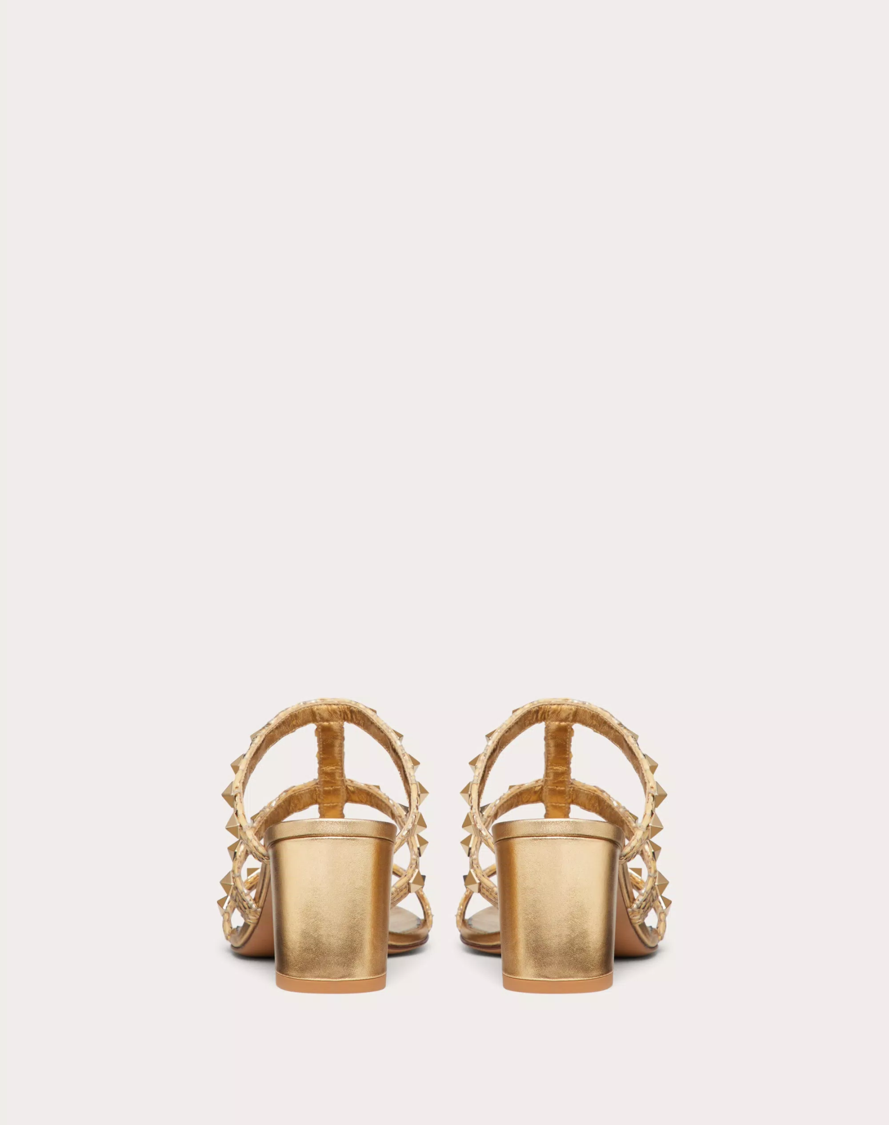 ROCKSTUD RAFFIA SLIDE SANDAL 60MM